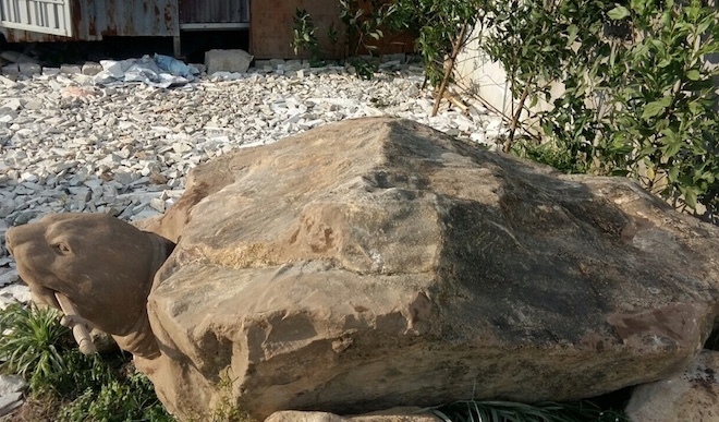 Cận cảnh rùa đá Hồn thiêng đất Việt nặng 20 tấn, 600 triệu không bán-3