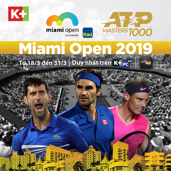 K+ công bố bản quyền phát sóng ATP World Tour đến 2023-2