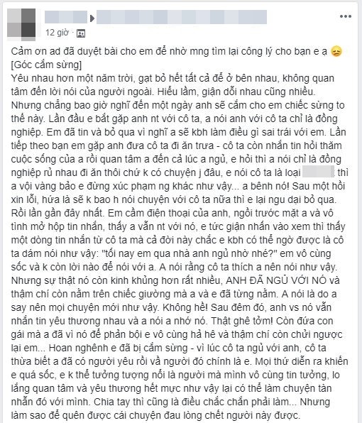 Cô nàng ấm ức kể chuyện bị cắm sừng, nhưng gây phẫn nộ nhất là thái độ trơ trẽn của người thứ 3-1