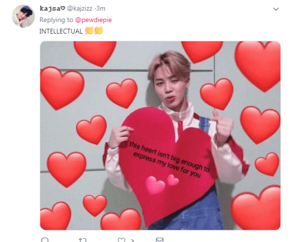 Ông hoàng YouTube PewDiePie công khai là fan BTS, phát cuồng với má lúm đồng tiền của Jimin-3