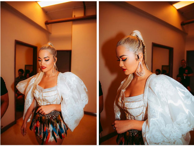 Ca sĩ Rita Ora diện thiết kế của Công Trí thổi tung sân khấu trong tour diễn Pheonix-2