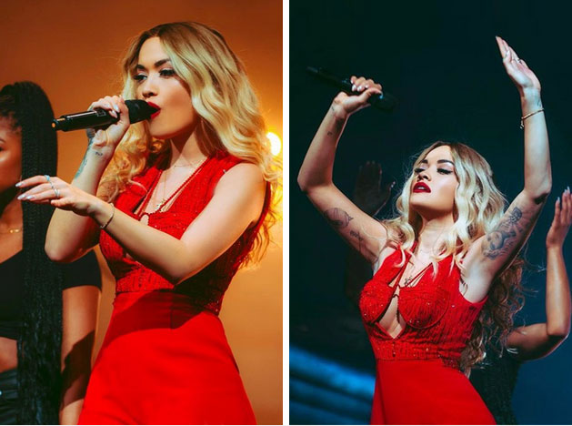 Ca sĩ Rita Ora diện thiết kế của Công Trí thổi tung sân khấu trong tour diễn Pheonix-5
