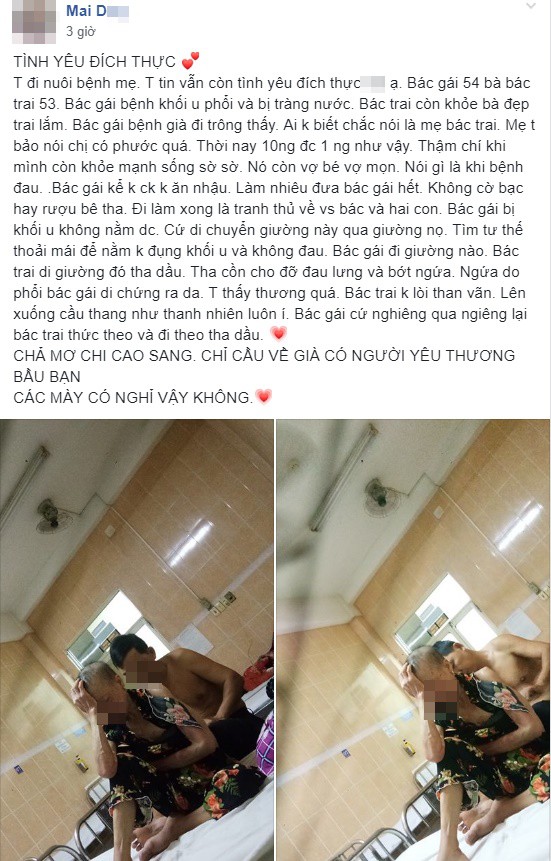 Vợ bị u phổi, mặt già như bà nội, hành động của chồng khiến nhân chứng thốt lên: 10 người mới có một-1