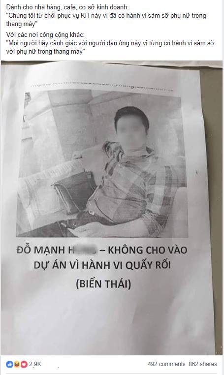 Cửa hàng từ chối phục vụ, cư dân kêu gọi dán hình kẻ dê xồm sàm sỡ nữ sinh trong thang máy để cảnh báo-2