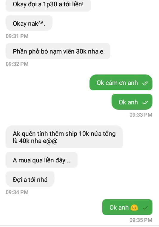 Đọc xong loạt tin nhắn của chàng shipper gửi cô khách đặt mua hủ tíu, bao nàng ghen tị: Người yêu còn chẳng ngọt ngào như thế-3