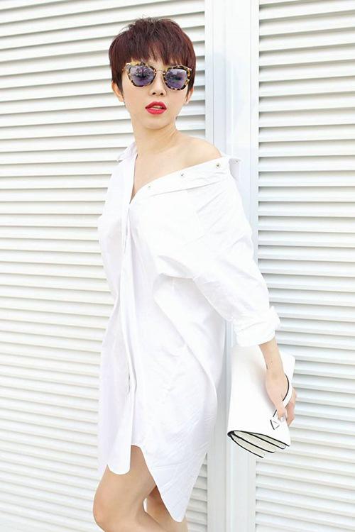 Thổi bùng trào lưu sơ mi buông cúc là Kỳ Duyên, nhưng mặc đẹp tinh tế lại là Bích Phương-14