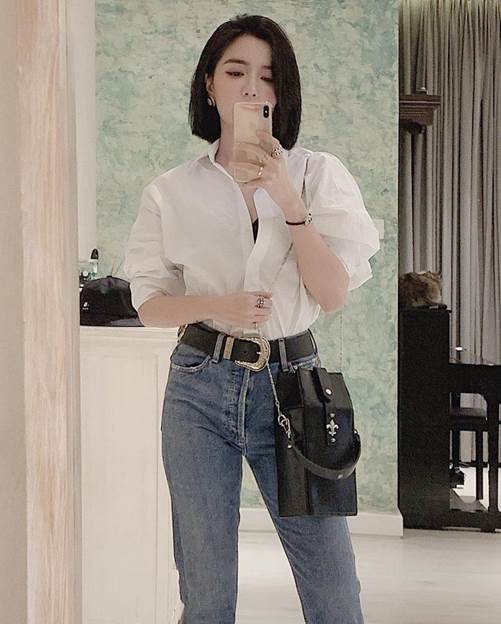 Thổi bùng trào lưu sơ mi buông cúc là Kỳ Duyên, nhưng mặc đẹp tinh tế lại là Bích Phương-2