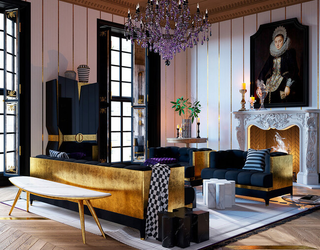 Đại gia thừa tiền mua vàng về dát, đính khắp nhà-3