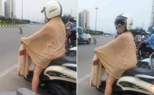 Đeo khẩu trang nhầm chỗ, nữ ninja khiến cả phố lo lắng thay-5