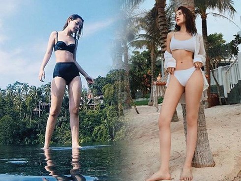 Cũng là bikini 2 mảnh, nhưng Chi Pu lại trở thành hai người hoàn toàn khác nhau