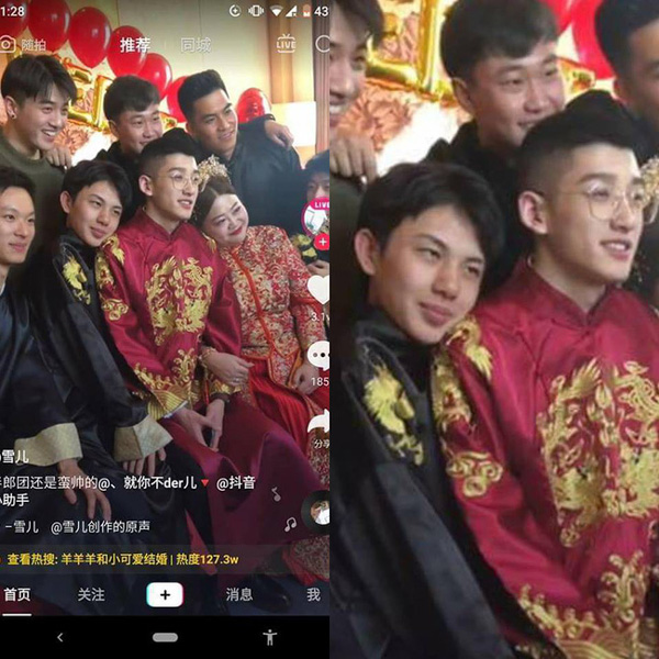 Cặp đôi đũa lệch nổi tiếng Trung Quốc làm đám cưới, dân mạng được phen cười bò vì xuất hiện kẻ cơ hội này-1