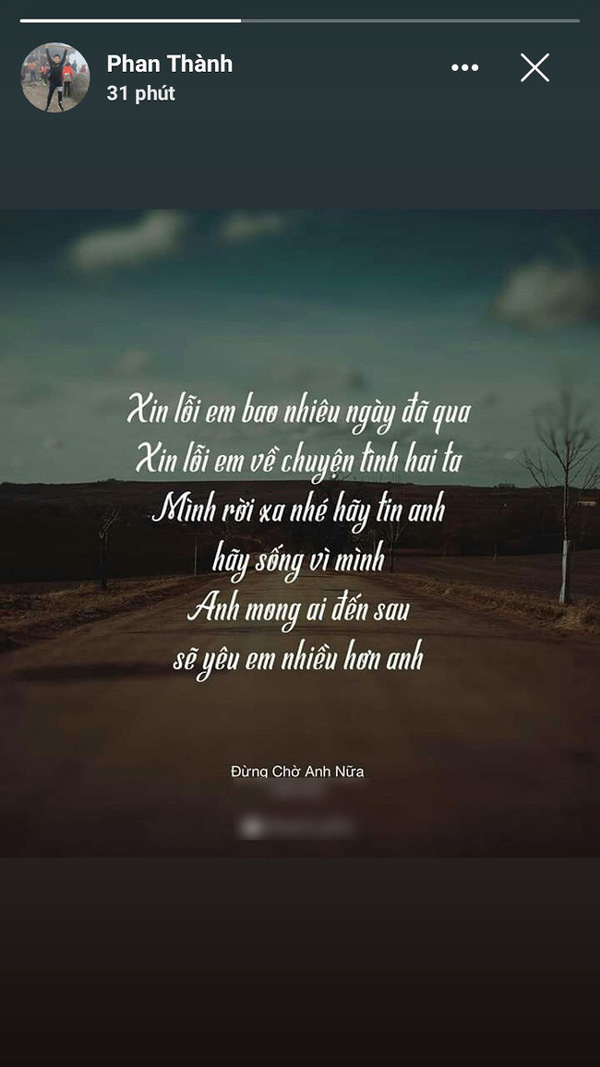 Sau nhiều ồn ào tình cảm, Phan Thành bất ngờ muốn gửi lời xin lỗi đến ai đó, liệu có phải Midu hay Primmy Trương?-1