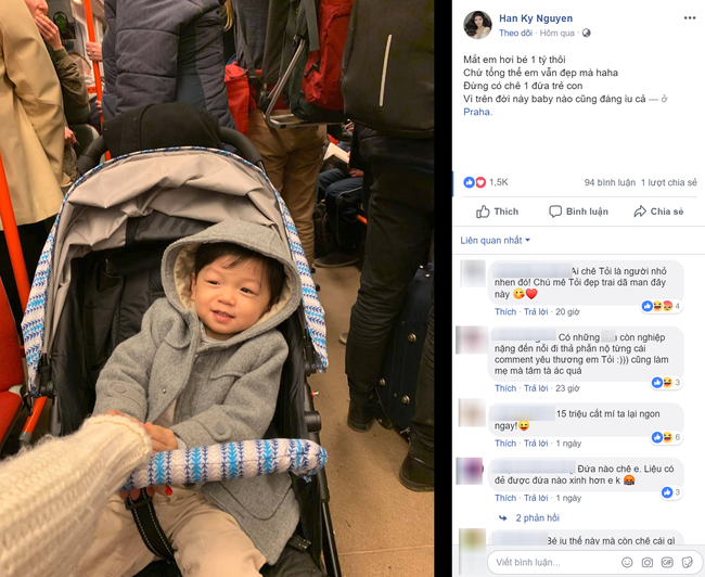 Con trai bị chê xấu vì mẹ phẫu thuật thẩm mỹ, Kỳ Hân khoe ảnh quý tử bảnh bao và đáp trả đầy bất ngờ-1