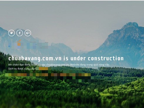 Website chùa Ba Vàng tạm thời không thể truy cập được