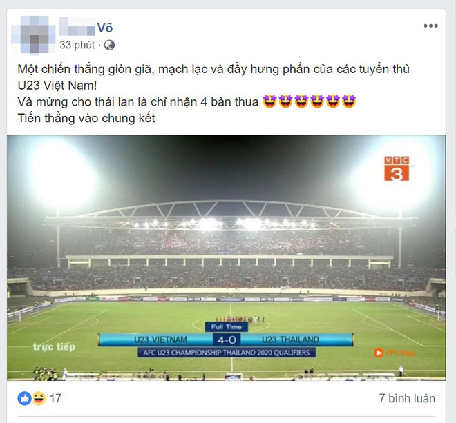 Việt Nam thắng trận lịch sử trước U23 Thái Lan, sự phấn khích tràn ngập khắp mạng xã hội-4