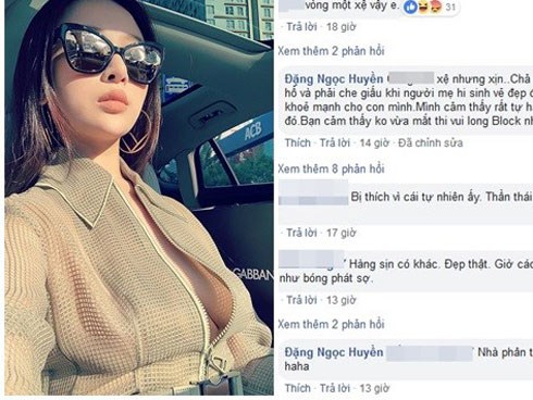 Đẹp như Huyền Baby cũng có ngày vòng 1 chảy xệ và lời giải thích cực thông minh khiến fan chỉ biết nể phục