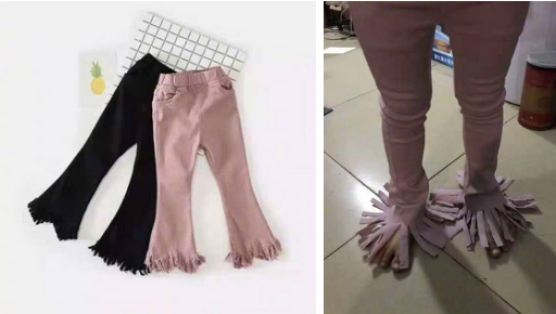 Mua online quần tua rua sành điệu, cô nàng khiến dân mạng cười bò vì bỗng hóa thân thành... cây lau nhà di động-1