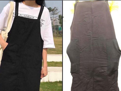 Hí hửng đặt mua yếm đen điệu đà, cô nàng ngã ngửa khi nhận về tay sản phẩm y hệt... cái tạp dề