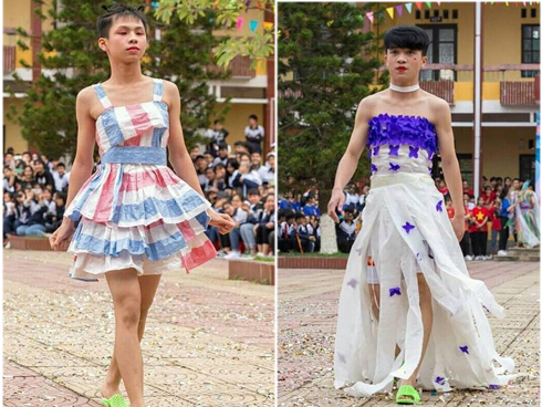 Kim Duyên gây ấn tượng với trang phục tái chế của Chung Thanh Phong