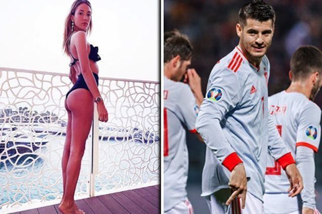 Morata ghi bàn ở vòng loại Euro 2020, bà xã xinh đẹp khoe ảnh nóng” ăn mừng-1