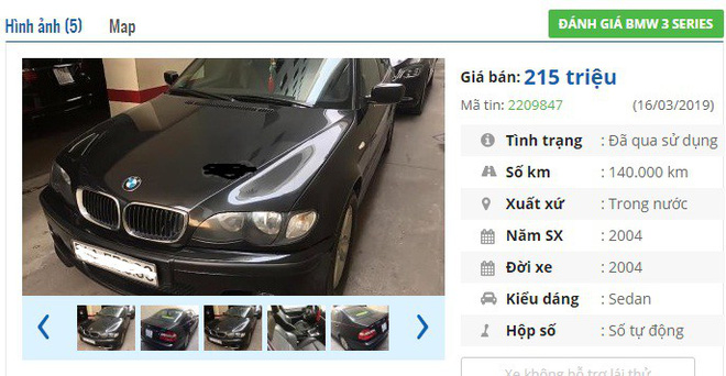 Loạt xe ô tô BMW cũ ‘sang chảnh’ này đang rao giá ‘rẻ như cho’ chỉ 200 triệu đồng tại VN-1