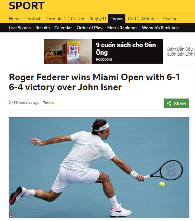 Federer vô địch Miami Open: Báo chí cạn lời”, khen Nhà vua quá đẳng cấp-3