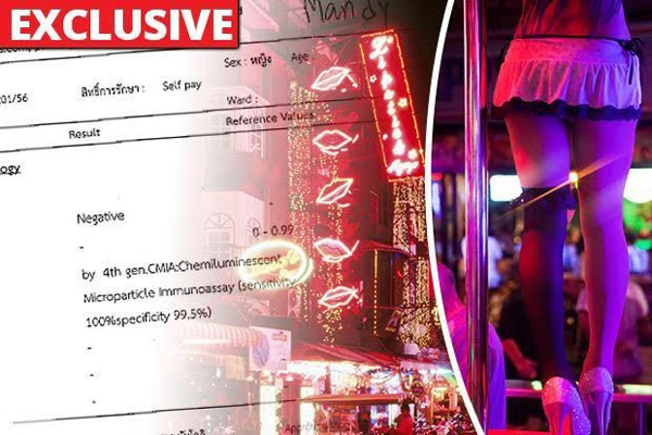 Thủ phủ mại dâm Pattaya: Bom hẹn giờ từ chứng nhận giả không có HIV-1