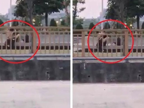 Cặp đôi vô tư sờ soạng, hôn hít nhạy cảm ngay tại cửa hàng tiện ích khiến cộng đồng mạng kịch liệt chỉ trích-3