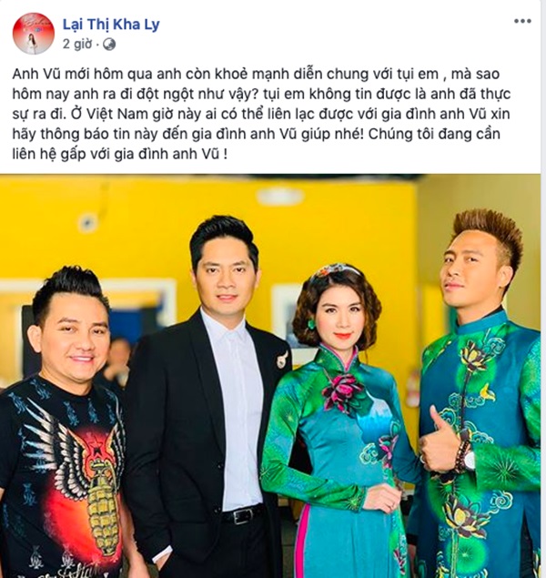 Ca sĩ Phương Thanh, Mai Phương cùng loạt nghệ sĩ Việt bàng hoàng trước tin diễn viên hài Anh Vũ qua đời ở tuổi 47-1