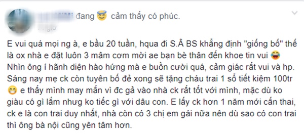 Khoe được chồng mở tiệc, mẹ chồng thưởng 100 triệu vì mang bầu, dâu trẻ bị ném đá không thương tiếc vì 2 lý do-2