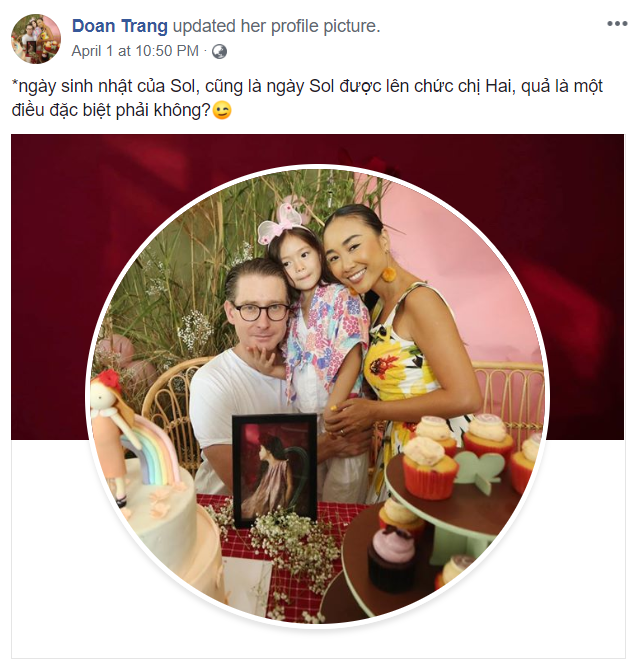 Đoan Trang thông báo mang bầu lần hai vào đúng ngày sinh nhật tròn 5 tuổi của con gái lớn-1