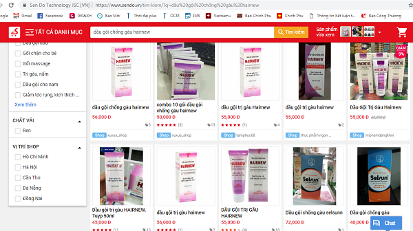 Sendo, Lazada, Shopee... bán dầu gội chống gàu HairNew chứa chất cấm cho người tiêu dùng-2