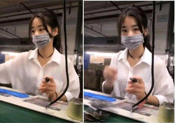 Nữ công nhân gây sốt vì quá xinh nhưng bỏ khẩu trang ra là sự thật phũ phàng-1