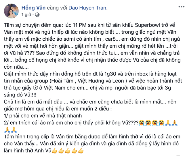 NSND Hồng Vân kể chuyện Anh Vũ xuất hiện trong giấc mộng đêm qua, nhắn nhủ cho chị 2 điều đặc biệt?-1