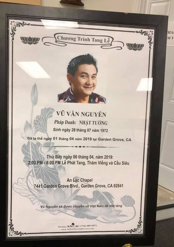 Đám tang nghệ sĩ Anh Vũ đang diễn ra tại Mỹ, bạn bè đồng nghiệp lặng người nói lời tạm biệt sau cùng-2