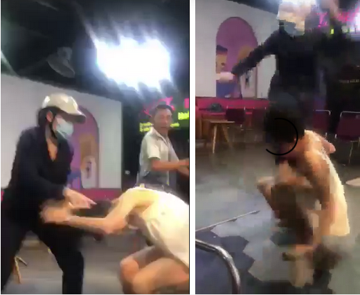 Cô gái trẻ bị nhóm người đánh ghen lao vào túm tóc, đập đầu, đạp túi bụi trong quán cà phê-2