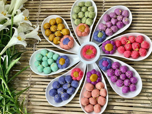 Set bột bánh trôi ngũ sắc đầy chợ mạng, tiểu thương ngày bán 4 tạ bột-7