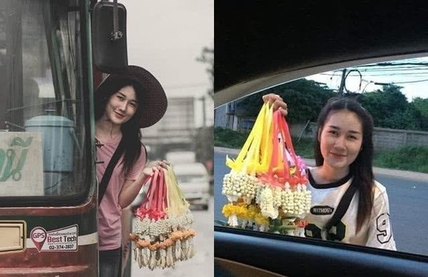 Bán hoa dạo bên đường, cô gái trẻ khiến CĐM phát sốt, truy tìm danh tính vì quá xinh-4