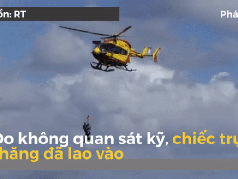 Trực thăng cứu hộ va vào dây điện, người được giải cứu rơi xuống biển