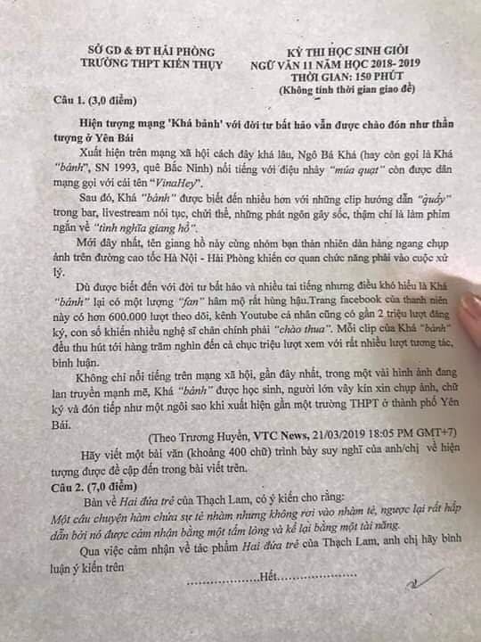 Đưa Khá bảnh vào đề thi học sinh giỏi-1