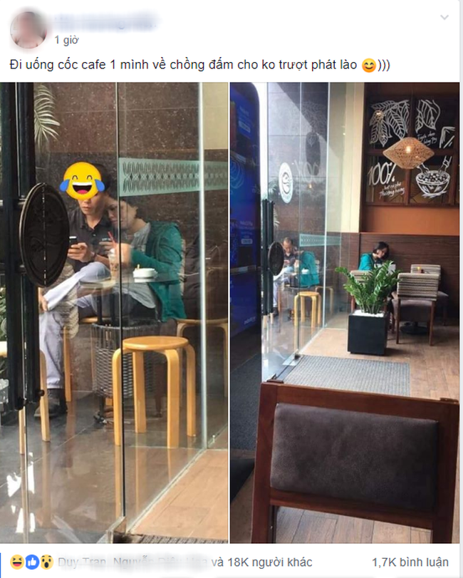 Bức ảnh cặp đôi tựa vào vai nhau trong quán cà phê rất dịu dàng cho đến khi dân mạng phát hiện tình ngay lý gian-1