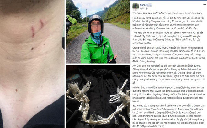 Thanh niên kể bị tra tấn dã man, thả cho kiến cắn khi phượt rừng Tam Đảo cùng nhóm bạn gái-1