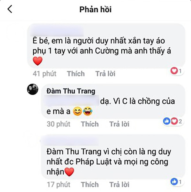 Được khen là người duy nhất xắn tay phụ giúp Cường Đô La, câu trả lời của Đàm Thu Trang khiến ai cũng ngưỡng mộ-1