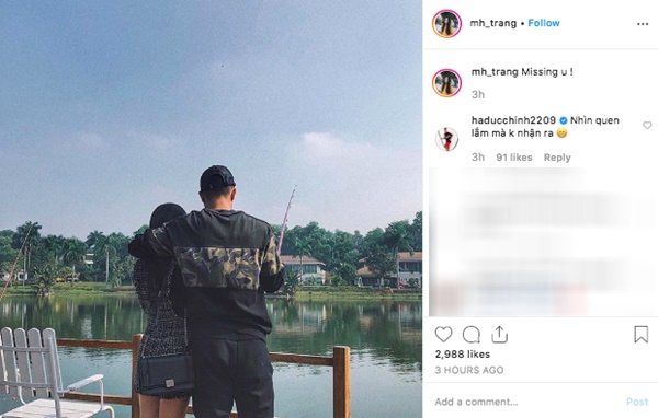 Bạn gái xinh đẹp lần đầu đăng ảnh couple nói missing u, Chinh Đen vẫn bất chấp để lại 1 bình luận lầy lội-3