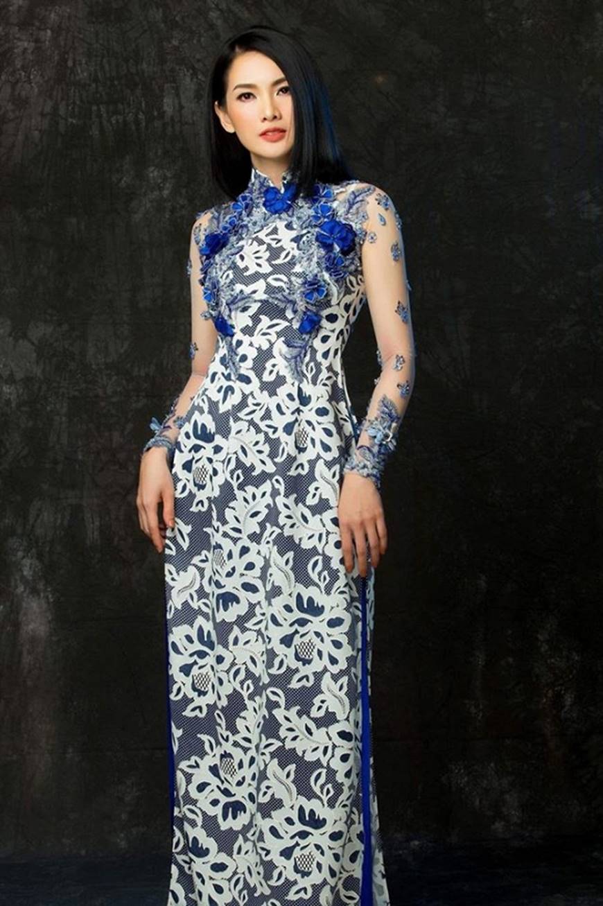 Anh Thư kín đáo, sang trọng với loạt thiết kế áo dài quyền quý-4