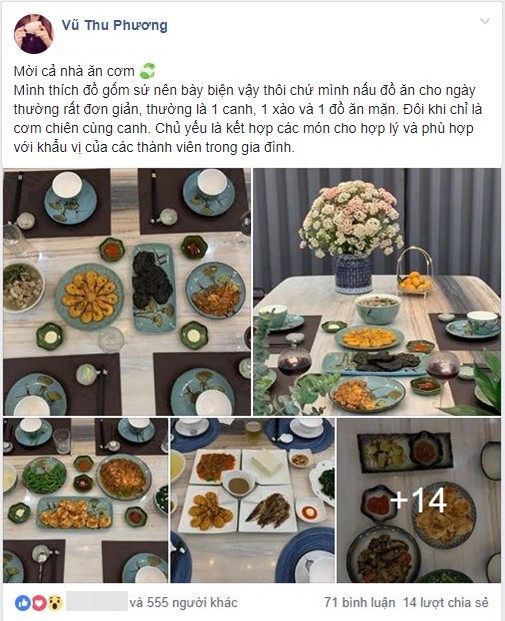 Nấu mâm cơm đơn giản, vợ đảm vẫn khiến chị em trầm trồ vì loạt bát đĩa gốm sứ xinh như đi ăn nhà hàng-1