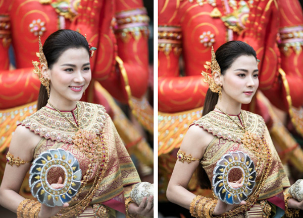 Dân tình náo loạn với nhan sắc cực phẩm của nữ thần Thungsa trong lễ Songkran 2019 tại Thái Lan-1