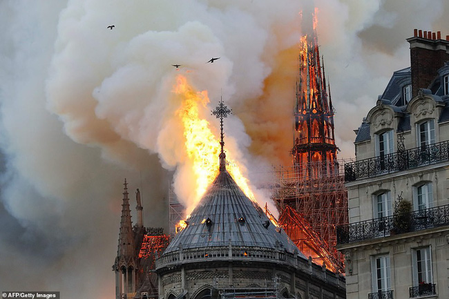 Dân mạng Việt thảng thốt, giăng status xót xa trước vụ cháy Nhà thờ Đức Bà Paris-1