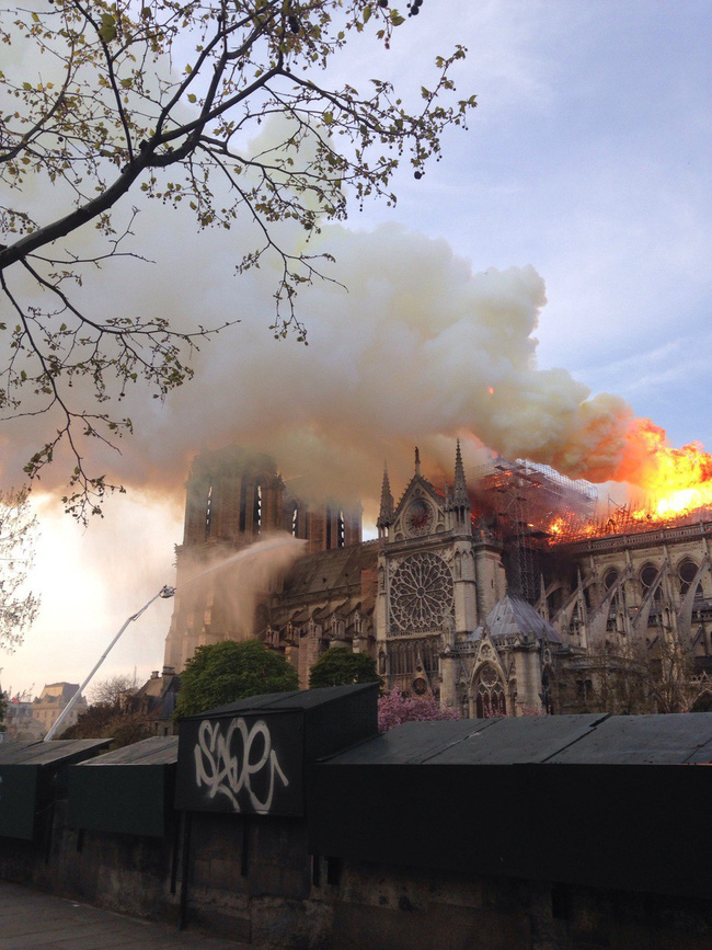 Dân mạng Việt thảng thốt, giăng status xót xa trước vụ cháy Nhà thờ Đức Bà Paris-2