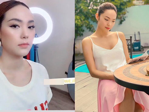 Sau tất cả, chiếc cằm của Minh Hằng cũng chịu yên vị trên mặt khổ chủ